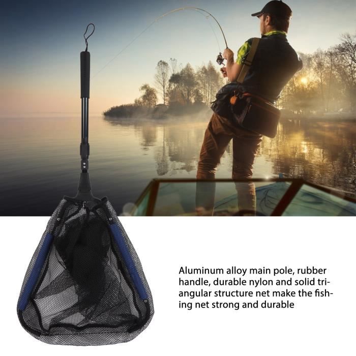 Filet De Débarquement Télescopique Filet de pêche pliable avec poteau