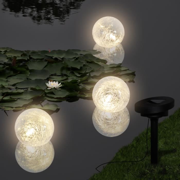 VIDAXL Boules solaires flottantes LED