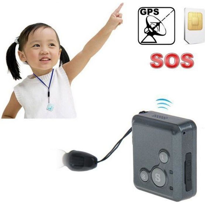 Mini traceur GPS de poche pour suivi de personnes ou de biens - YONIS - Noir - Fonction SOS et micro espion GSM