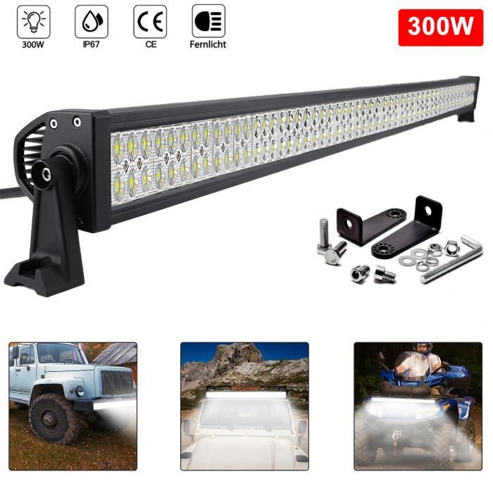 Feux De Travail LED Rectangulaires IP67 - Lot De 4, 48W, 12V/24V - Étanches, Pour Camions, SUV, Tracteurs, Feux De Recul