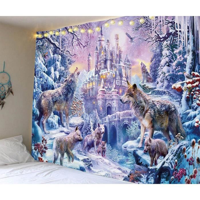 Tapisserie Murales Trompe L'Oeil Tenture Grande Taille Pays Sec Tapisserie Unie Pas Cher