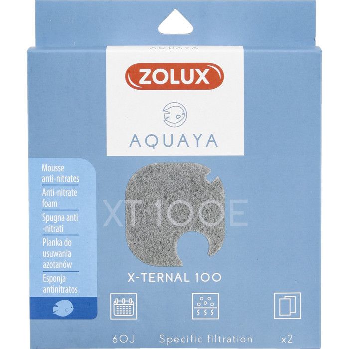 Filtre pour pompe x-ternal 100 filtre XT 100 E mousse anti nitrates x 2. pour aquarium. - zolux Filtre pour pompe x-ternal 100 filtre XT 100 E mousse anti nitrates x 2. pour aquarium. - zolux