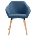 Meuble💜- Chaise de cuisine scandinave ,Chaise de salle à manger, Fauteuil Salon Bleu Tissu🌺3188-1