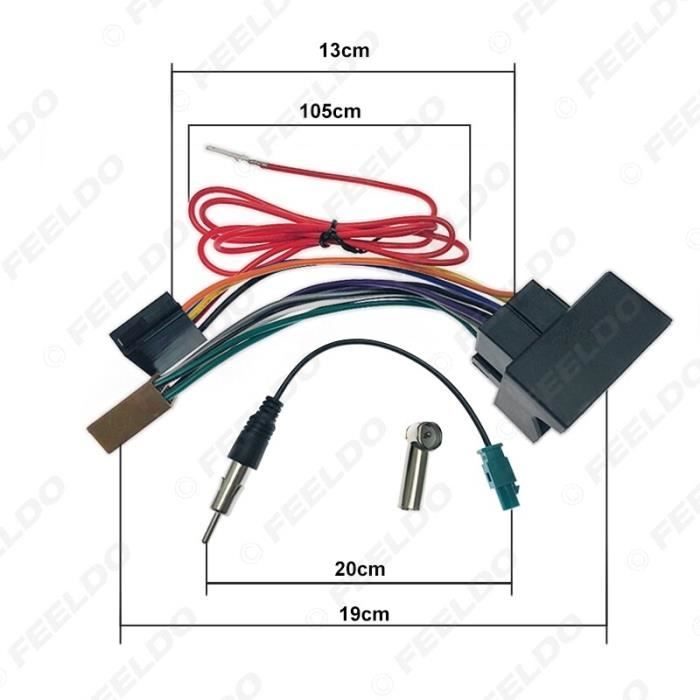 Mxzzand Câble adaptateur Adaptateur d'autoradio 5.0 AUX IN, câble de  remplacement pour 307 pour 2005 + - Cdiscount Auto