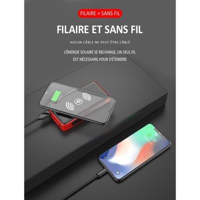Batterie externe sans fil solaire 80000mAh télépho... – Grandado