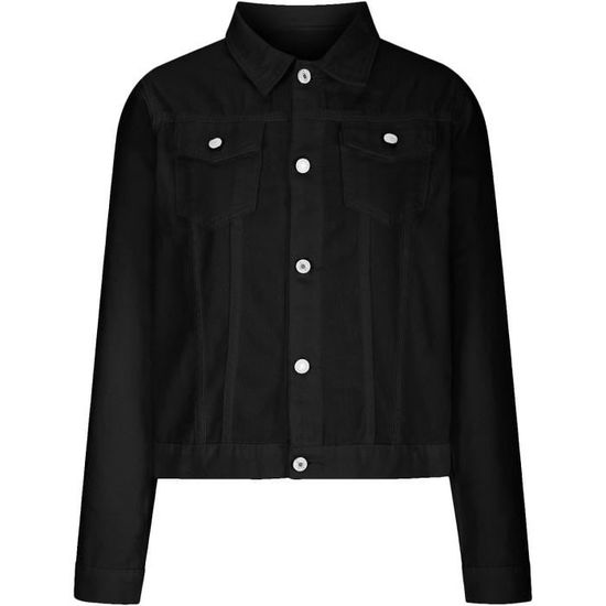 Veste en jean noir courte femme online