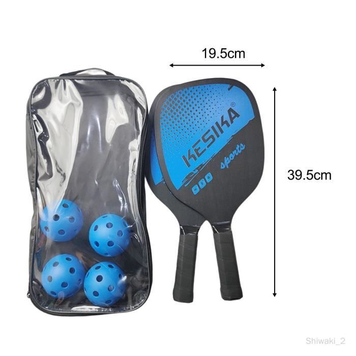Set Raquette De Tennis Enfant + 4 Balles Souples + 6 Balles Badminton - Sac De Transport Inclus (Bleu) - 12