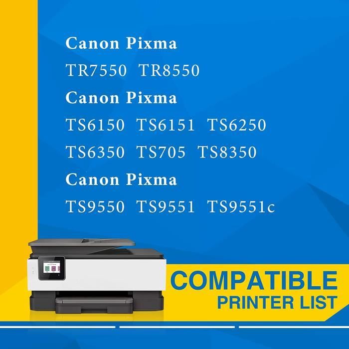 PGI-580XXL CLI-581XXL Compatible pour Canon 580 581 Cartouches d'encre pour  Canon Pixma TS6150 TS6151 TS8150 TR8550 TS8250 TS6250 - Cdiscount  Informatique
