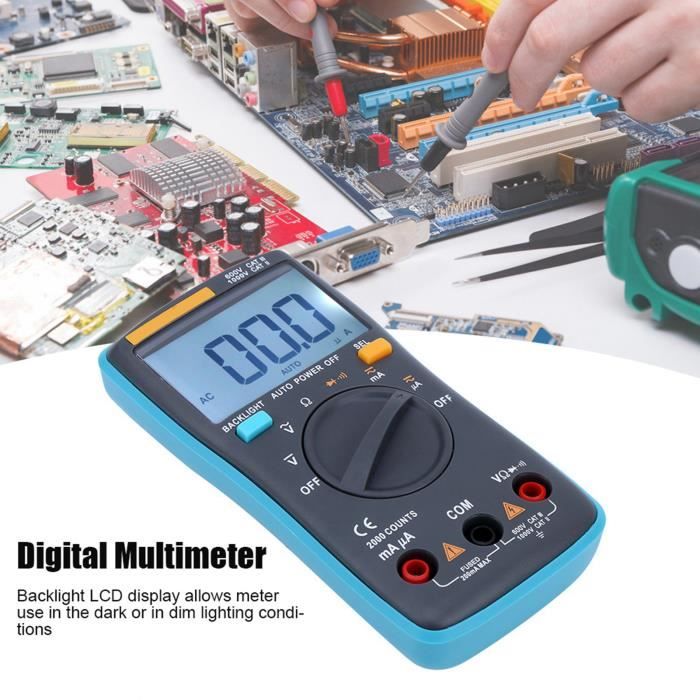 InLine® Multimètre, avec sonde de température et mesure du transistor -  Cdiscount Bricolage