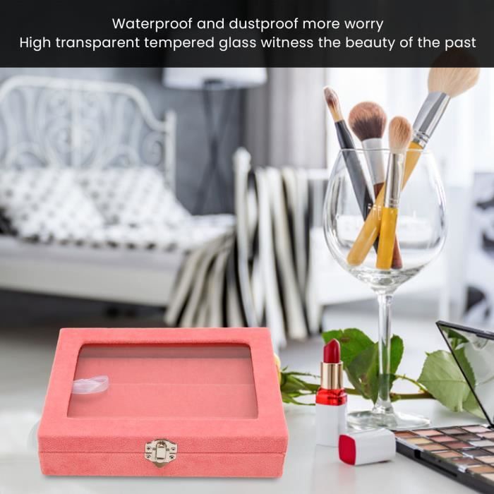 Vitrine Décorative Vitrine à épingles KAKAKE - Boîte Collection élégante Avec Verre Anti-poussière - 35x24x5cm - Parfait Pour Médailles Militaires Coffret Collection Pin