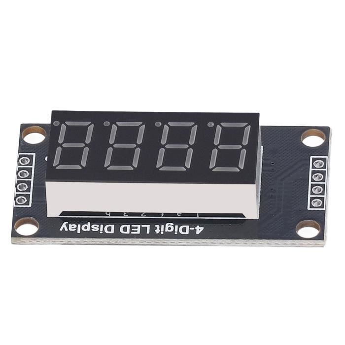 Lot De 4 Modules Afficheur LED 4 Chiffres 7 Segments 0.36" TM1637 – Vert, Idéal Pour Arduino, Horloge, Compteur & Projet DIY