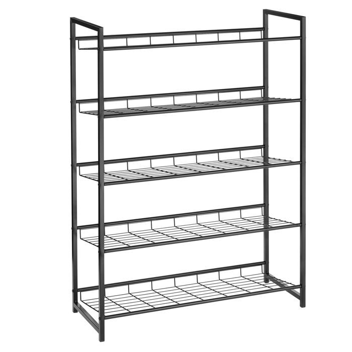 Étagère À Chaussures À 5 Niveaux, Étagère À Chaussures D'entrée Étroite, Exterieur Meuble Chaussure En Bois De Pin, Pour Salon, Chambre À Coucher, Maison Et D'appartement (Size : 60X24X104.9cm