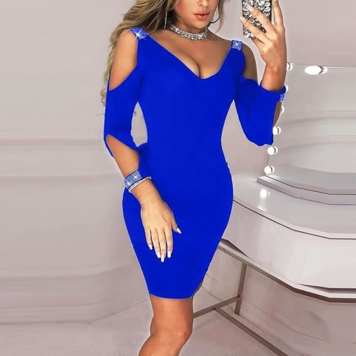 Robe Robe de soir e l gante pour femmes Sexy col en v imprim