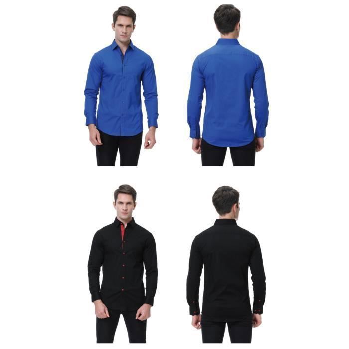 Chemise Homme Buttercloth Performance Grande Taille - Coupe Slim - Manches Courtes - Bleu - Neuf Sans étiquettes