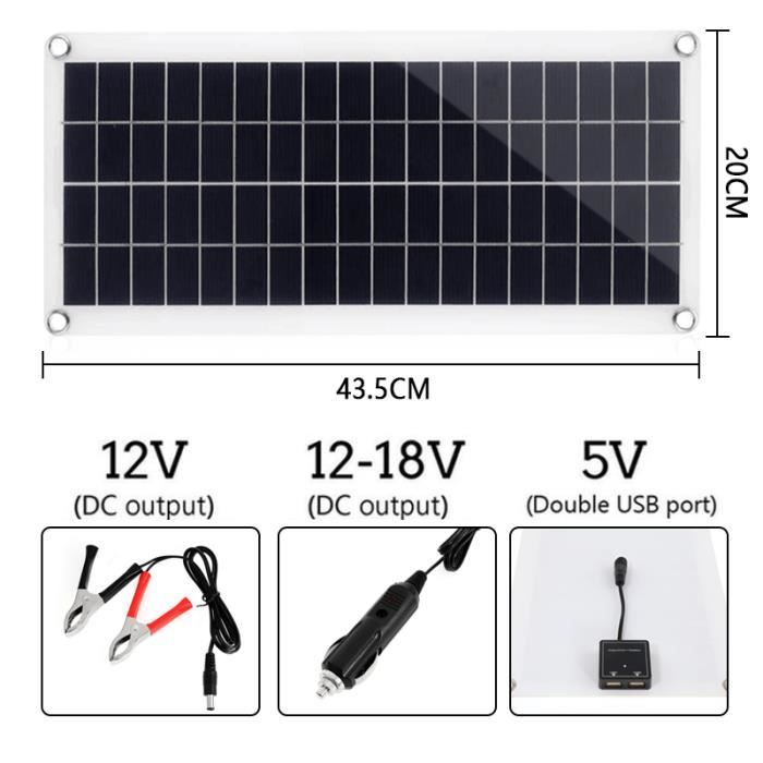 Mainteneur De Chargeur De Batterie Solaire 11 W, Panneau Solaire 100 A