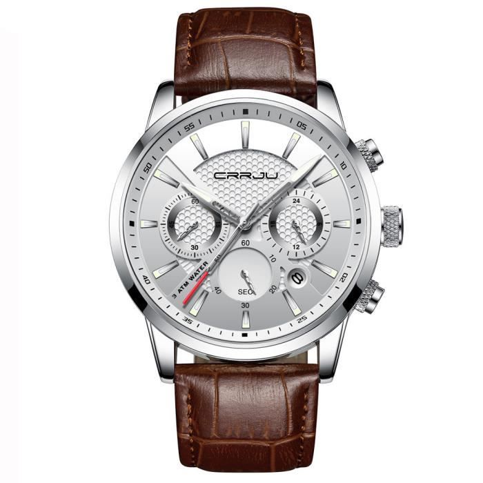 BENYAR Montre Homme Chronographe Etanche Lumineuse Classique Argent Bl – MULTI ACCESS BENYAR Montre Homme Chronographe Etanche Lumineuse Classique Argent Bl – MULTI ACCESS