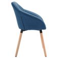 Meuble💜- Chaise de cuisine scandinave ,Chaise de salle à manger, Fauteuil Salon Bleu Tissu🌺3188-2