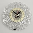 Type 2  Horloge murale en acrylique Surah Al ikhla, calligraphie islamique, décor Eid, miroir, décoration-2