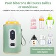 Chauffe-biberon portable USB Ysinobear - Sac isotherme - Thermostat chauffe-lait pour bébé maison / voiture-2