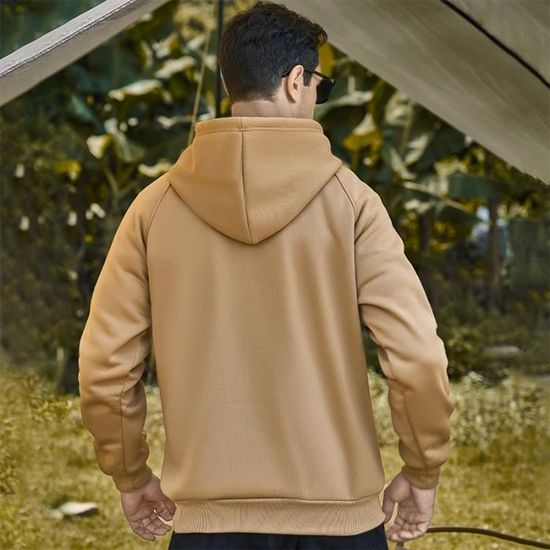 Sweat à Capuche Homme RLEHJN - Coupe Oversize, Poche Kangourou, Tissu Doux Pour L'hiver (couleur Unie)