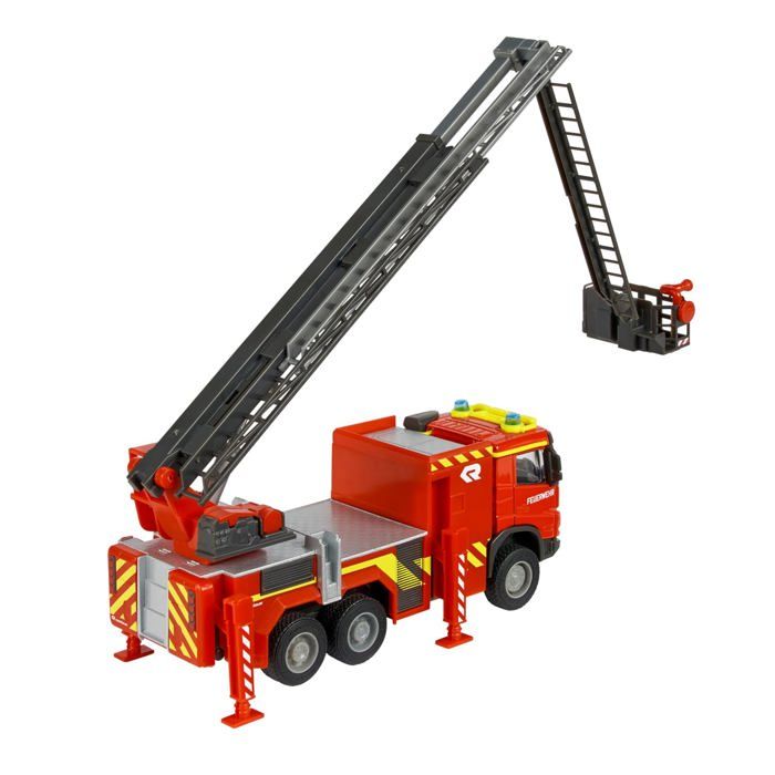 Camion Pompier 5 En 1 Avec Son Et Lumière – 1 Grand + 4 Petits Véhicules, Friction, Pour 3-6 Ans