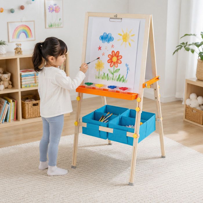YUD-Tableau évolutif chevalet Multifonction 3 en 1 en Bois avec sac de
