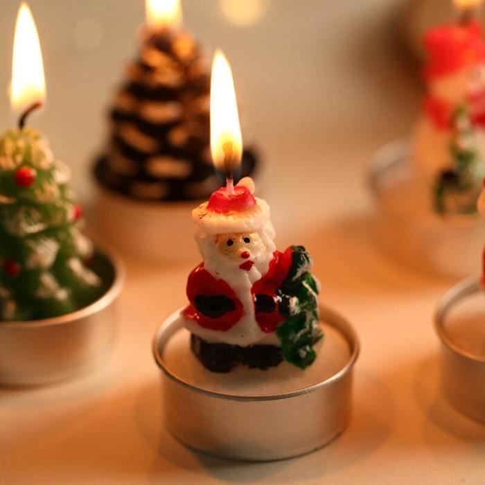 Bougies Parfumées De Noël Décoration Père Noël Bonhomme De Neige