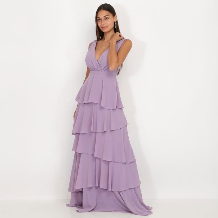 Robe longue parme on sale