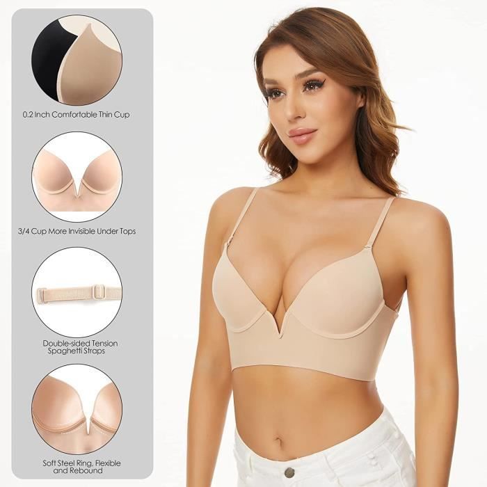 Soutien-Gorge Push-up Cocila 2025 - Dos Nu, Convertible Et Sans Couture Pour Un Confort Maximal