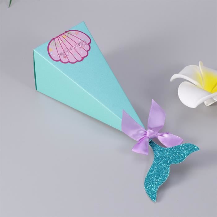 20 Pièces Boîtes de Bonbons Sucrés Sirène Sac Cadeau en Papier Anniversaire  Petite Sirène Faveur de Fête pour Sirène Fête Baby Shower Décorations  Mariage Queue de Mariée Arcs 