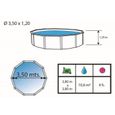 VETA Piscine hors sol en acier circulaire / ronde 350 x 120 (Kit complet piscine, Filtre, Skimmer et échelle)-3