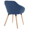 Meuble💜- Chaise de cuisine scandinave ,Chaise de salle à manger, Fauteuil Salon Bleu Tissu🌺3188-3