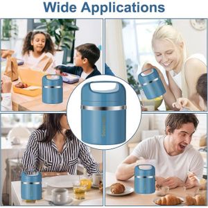 Ensemble De 3 Boîtes Déjeuner Isothermes Inox + Sac Isolé – Empilables – Étanches