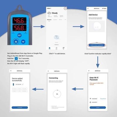 Inkbird WiFi Prise Thermostat Jour/Nuit – Régulateur Température Intelligent Avec Sonde Pour Serre, Terrarium, Reptiles Et Chauffage
