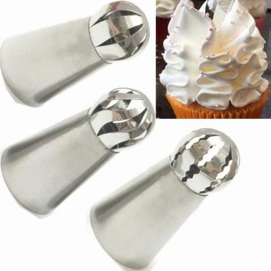 3 Douilles Russes à Pâtisserie - Pour Décorer Gâteaux, Cupcakes, Biscuits