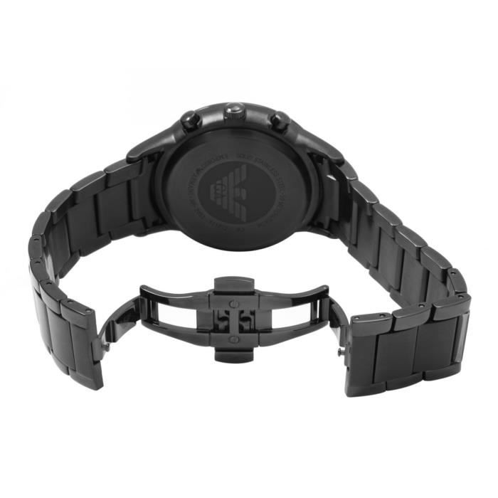 Montre Homme Emporio Armani Chronographe AR2453 Achat vente montre Homme Noir Cdiscount