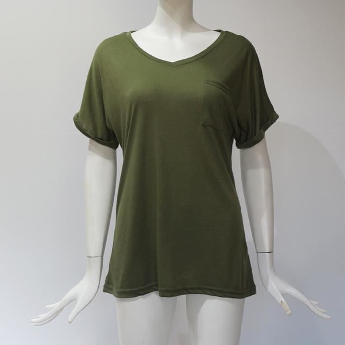 Tee shirt femme vert outlet
