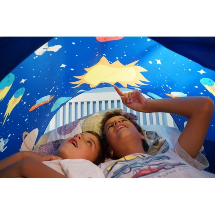 Relaxdays Tente Pop-up Enfant – Lit Planètes, 220x79 Cm, Multicolore, Pour Filles Et Garçons