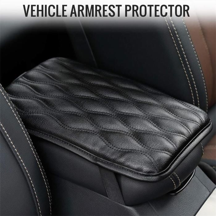 LUWU Housse D'Accoudoir Compatible Dacia Duster 3 2024-2025 - Protection Console Centrale En Cuir PU Carbone