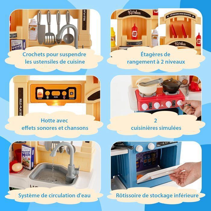 TOEY PLAY Accessoire Cuisine Enfant Aliment Dinette Enfant Ustensile Cuisine avec Pots et Casseroles Jouet, Porte-ustensiles, Chef Jeu de Rôle Cadeau 3+ Ans | Votre wishlist sur TOEY PLAY Accessoire Cuisine Enfant Aliment Dinette Enfant Ustensile Cuisine avec Pots et Casseroles Jouet, Porte-ustensiles, Chef Jeu de Rôle Cadeau 3+ Ans | Votre wishlist sur