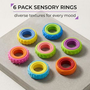 10 pièces/ensemble anneaux de doigt sensoriels pointus anneau d'acupression Spikey grand anneau