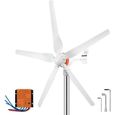 VEVOR Kit Générateur Turbine Éolienne Énergie 12 V 200 W Contrôleur MPPT 5 Pales-0