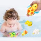 AVEKI Lot de 4 jouets de bain pour bébé avec animaux mécaniques – Jouets aquatiques flottants pour enfants de 1 an et plus|Cadeaux de