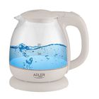 Bouilloire électrique en verre - ADLER - AD 1283C - 1 litre - 1100W - Base rotative
