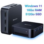 Blackview MP80 - Mini PC - 16Go DDR5 - 512Go SSD - Windows 11 Intel N5095 - 4K UHD - Double WiFi - Gigabit Ethernet -HD