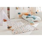 Tapis enfant - NAZAR - Tipi - Shaggy confettis - 120x160 cm - Multicolore