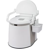 Toilette portable avec mains courantes et cartons, WC Toilettes de Camping 52.5 x 42.5 x 66cm