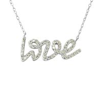 LOVA LOLA VAN DER KEEN - Collier LOVE - Joaillerie Prestige - Diamant de Synthèse - Argent Massif 925 Millièmes - Bijou Femme
