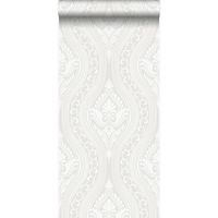 Origin Wallcoverings papier peint à dessin baroque avec perles de verre blanc - 53 cm x 10,05 m - 346603