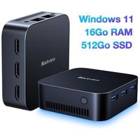 Blackview MP80 - Mini PC - 16Go DDR5 - 512Go SSD - Windows 11 Pro Intel Alder Lake N95 - 4K UHD - Double WiFi - Gigabit Ethernet